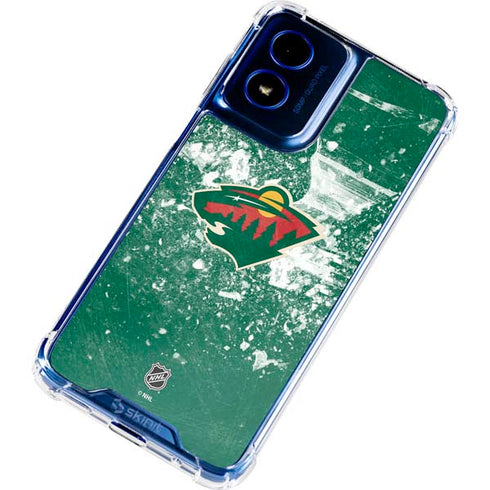 NHL Minnesota Wild Frozen Moto G 5G (2024) Clear Case